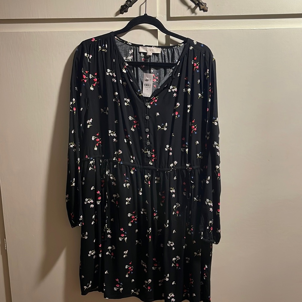 NWT loft, flower, print dress